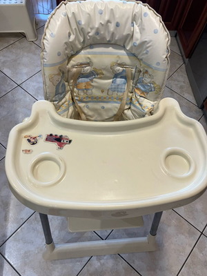 High chair used, very sturdy and stable