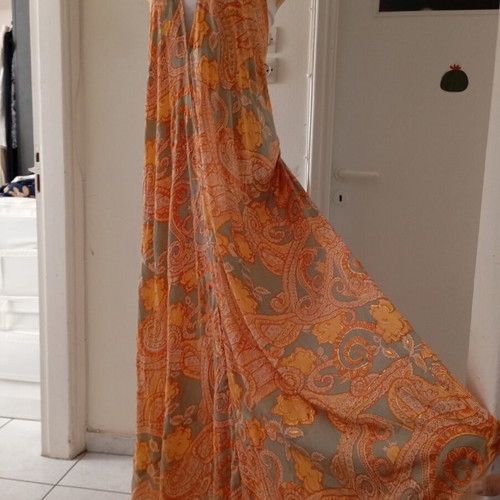 Ble Resort Collection maxi summer dress one size like new, breathable crepe fabric