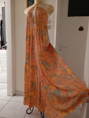 Ble Resort Collection maxi summer dress one size like new, breathable crepe fabric