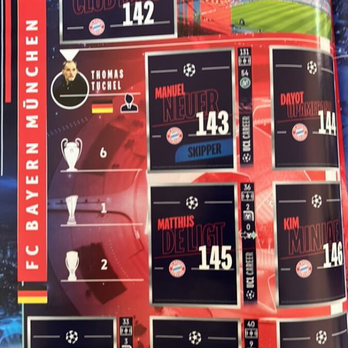 Topps Champion League 2023/24 Sticker Album new with 6 stickers
