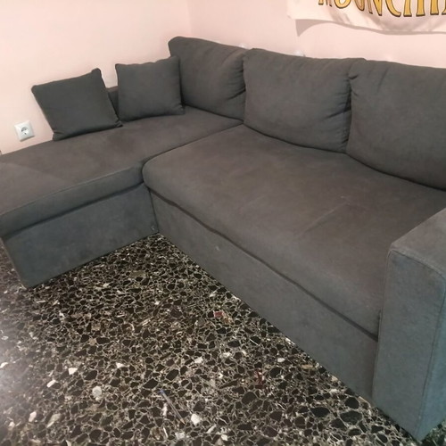 Corner sofa bed used, opens to double bed