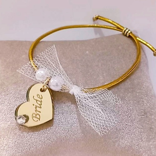 Handmade elastic Bachelorette bracelets made to order