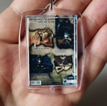 God of War PS2 keychain, acrylic