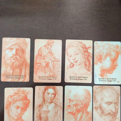 Italian phone card set used
