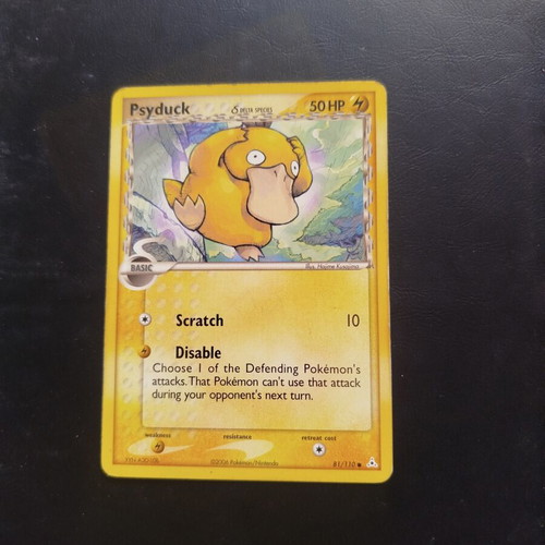 Psyduck Delta Species Holon Phantoms κάρτα μεταχειρισμένη, αριθμός 81/110