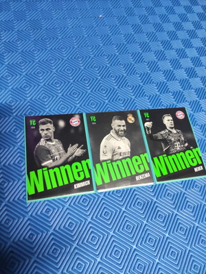 Panini Top Class Winner Football Cards Set of 3, like new