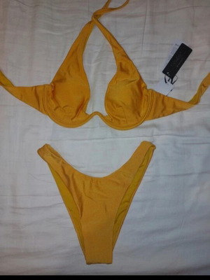 Swimsuit Luigi new, size small, mustard color with good bust support