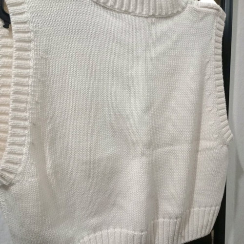 Crop knitted vest Calliope size S like new, beige