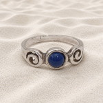 Handmade Gianniotiko ring with lapis lazuli new