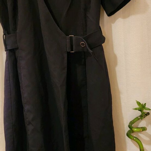 Black Mango dress like new with belt, size L