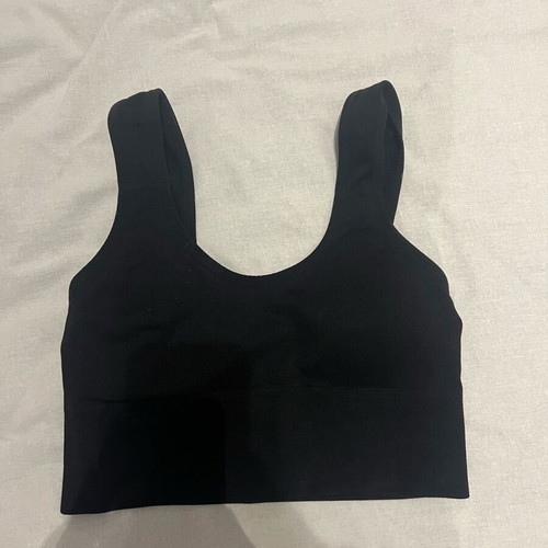 Sports bra new, small, black