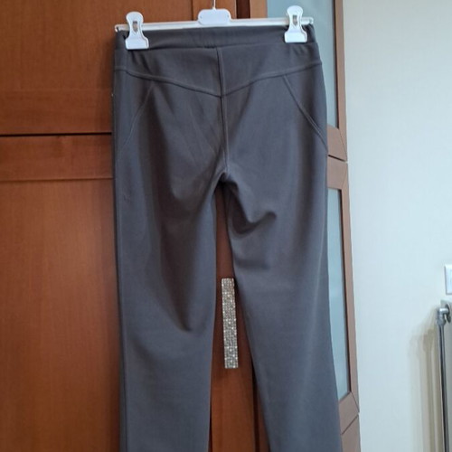 Official women's pants size M, like new, gray brown