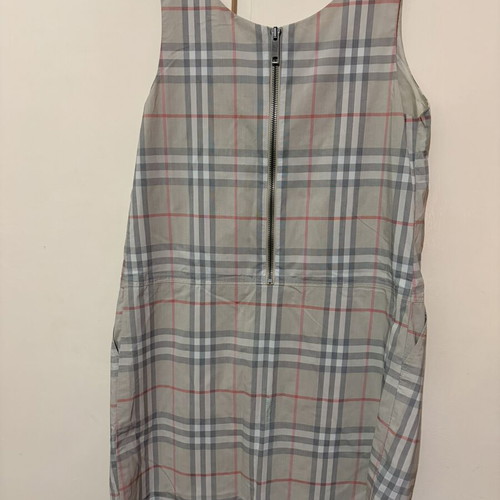 Burberry Sleeveless Check Pinafore Dress like new, beige pastel