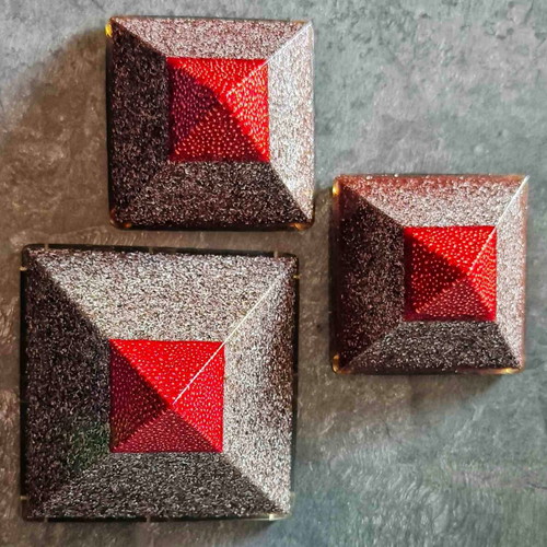 Orgonite medium pyramid ALU-COPPER with gold-plated MWO antenna