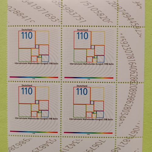 German stamp 1998 first day cover Bonn, mint sealed block of four