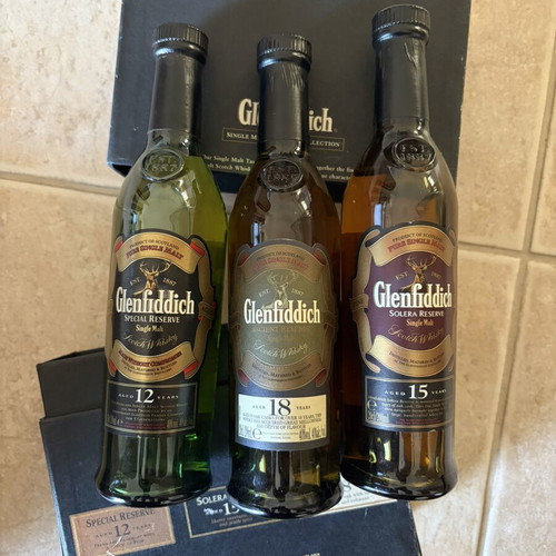 Glenfiddich συλλεκτικό σετ 3x200ml και 6x50ml μπουκάλια, σύνολο 9