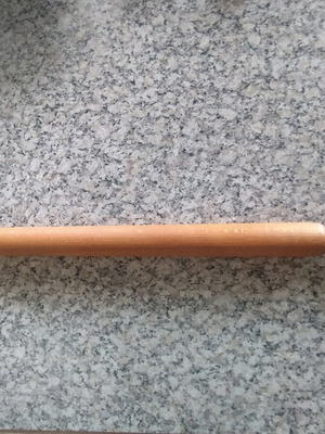 Wooden rolling pin like new with ergonomic handles, 58 cm