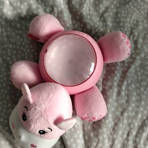 Fisher Price Hippo Sleep Projector like new, pink with music and light