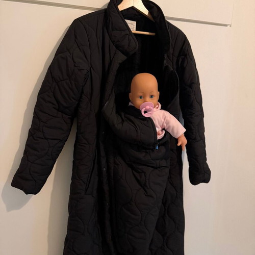 Seraphine Maternity & Baby Carrier Coat 3 in 1, black, long