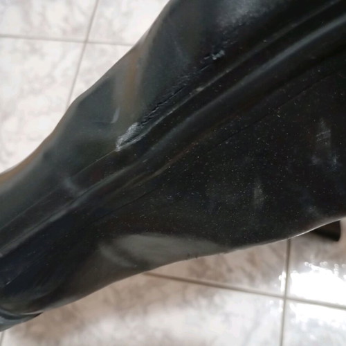 Women's galoshes boots used, size 39, black with defects
