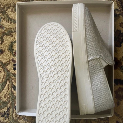 Samba Silver Slip-On Shoes Size 39 New