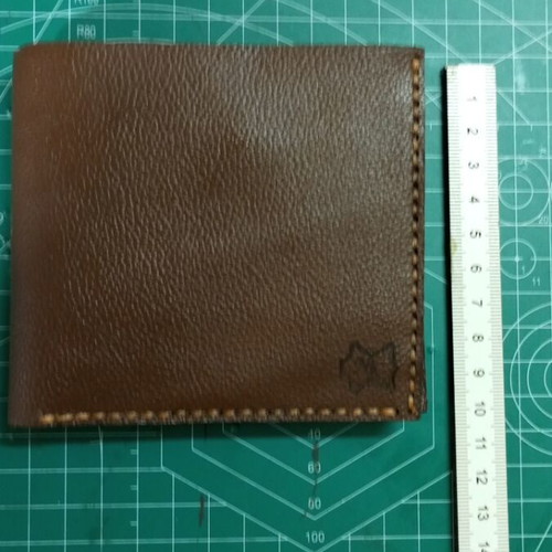Handmade soft wallet from genuine cow leather, new, brown