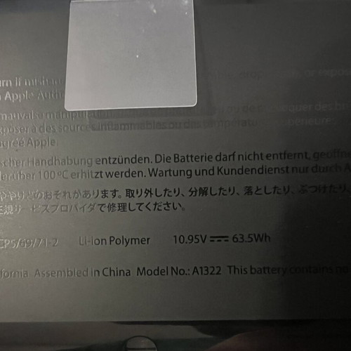 Apple MacBook Pro 13” 2012 original battery