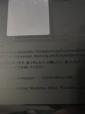 Apple MacBook Pro 13” 2012 original battery