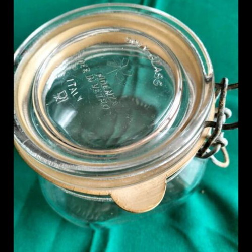 Airtight glass jar 1L used with 1/2L gift