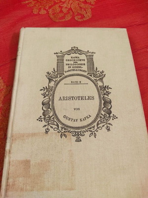 Aristoteles book used, by Gustav Kafka, German language