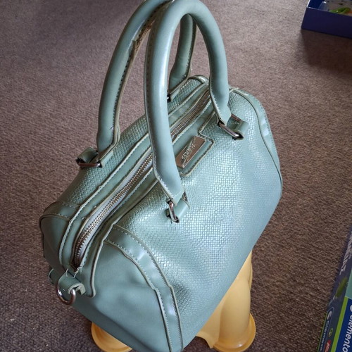 Doca crossbody bag used, turquoise color