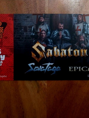 Sabaton Savatage Hard Copy Ticket New Release 2026
