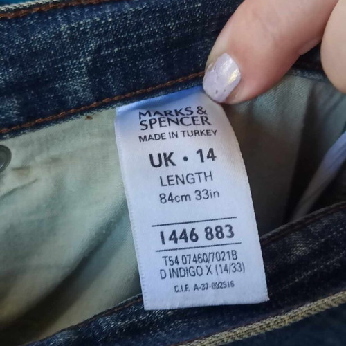 Marks & Spencer long skirt blue used, size 14 UK