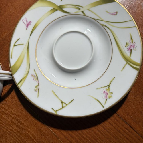 Σετ τσαγιού Limoges Amaryllis για 2, λεπτή πορσελάνη, 2002