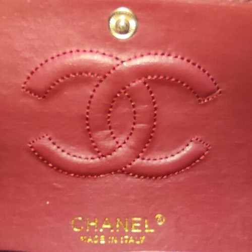 Chanel shoulder bag, black alligator leather