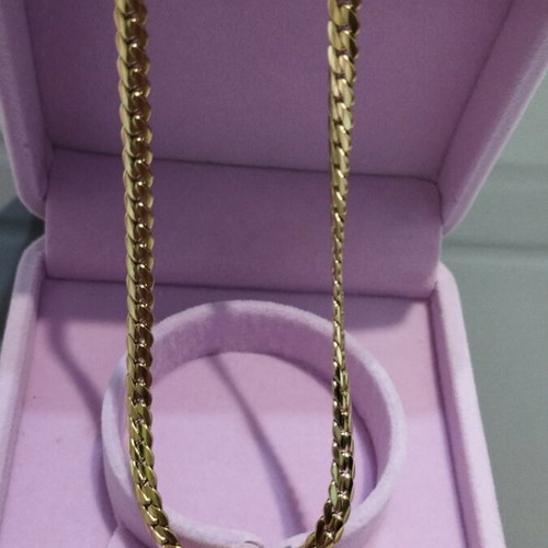 Steel necklace with heart about 50 cm new