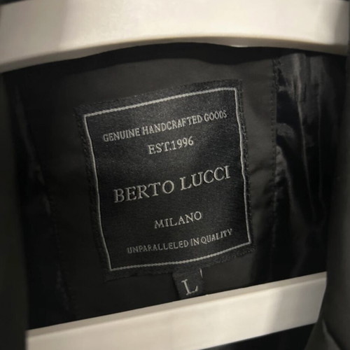 Berto Lucci trench coat new, black, size L
