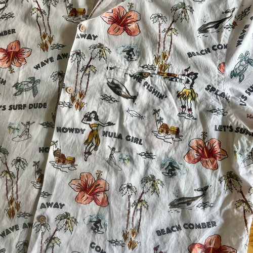 H&M shirt XXL with exotic print like new, multicolor