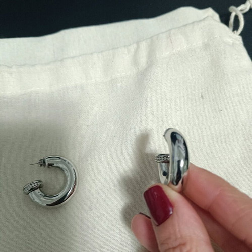 Hoop earrings thick with nice finish like new