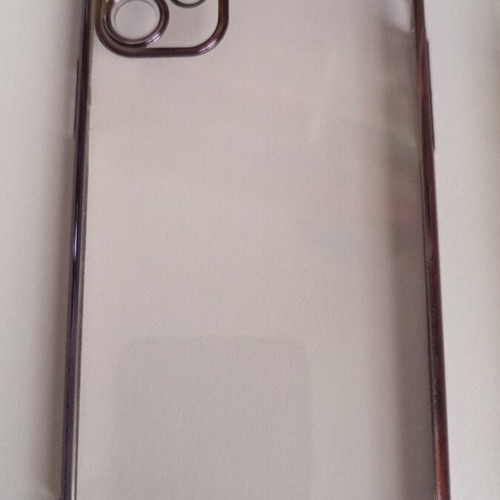 iPhone 11 cases, one used cherry design and one unused transparent