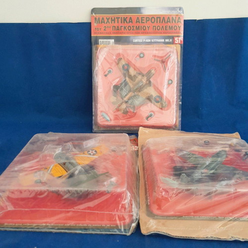 Deagostini World War II fighter planes new, pack of 3