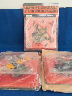 Deagostini World War II fighter planes new, pack of 3