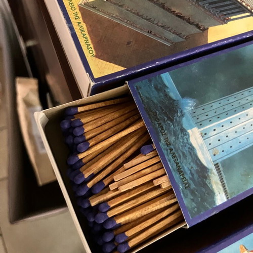 Vintage matchbox lot of 5 large boxes, unused matches