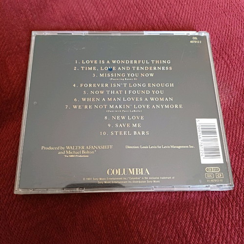 Michael Bolton Time, Love & Tenderness CD like new, pop