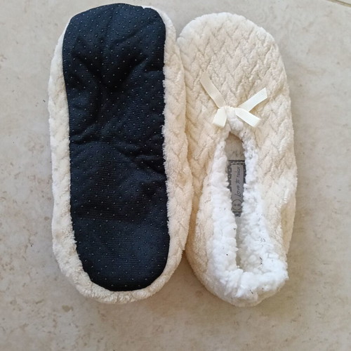 Women's warm slippers used, beige, size 39