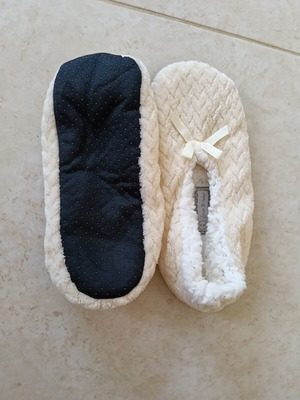 Women's warm slippers used, beige, size 39