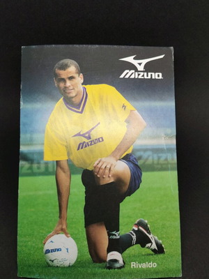 Rare Rivaldo x Mizuno postcard used, vintage