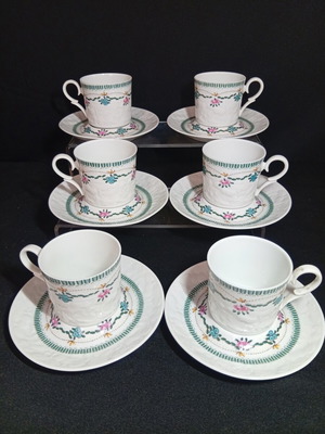 Krautheim Bavaria Murillo Vintage Coffee Set 6 Cups and Saucers 100ml like new