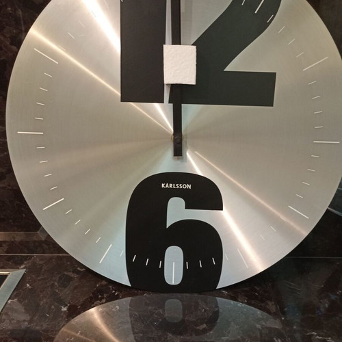 Karlsson wall clock used, 40 cm metal stainless steel