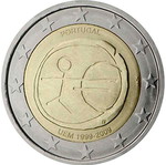 Νόμισμα Πορτογαλία 2 Ευρώ 2009 UNC αναμνηστικό 10ης επετείου